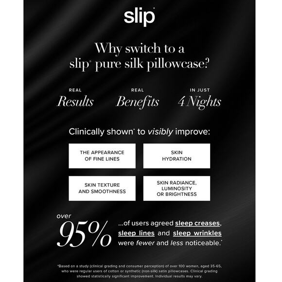 Slip White Queen Silk Pillowcase, Luxury, 20x30, NWT - Picture 3 of 6